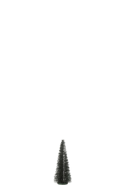 J-Line Christmas Tree Deco Glitters Plastic Dark Green Small