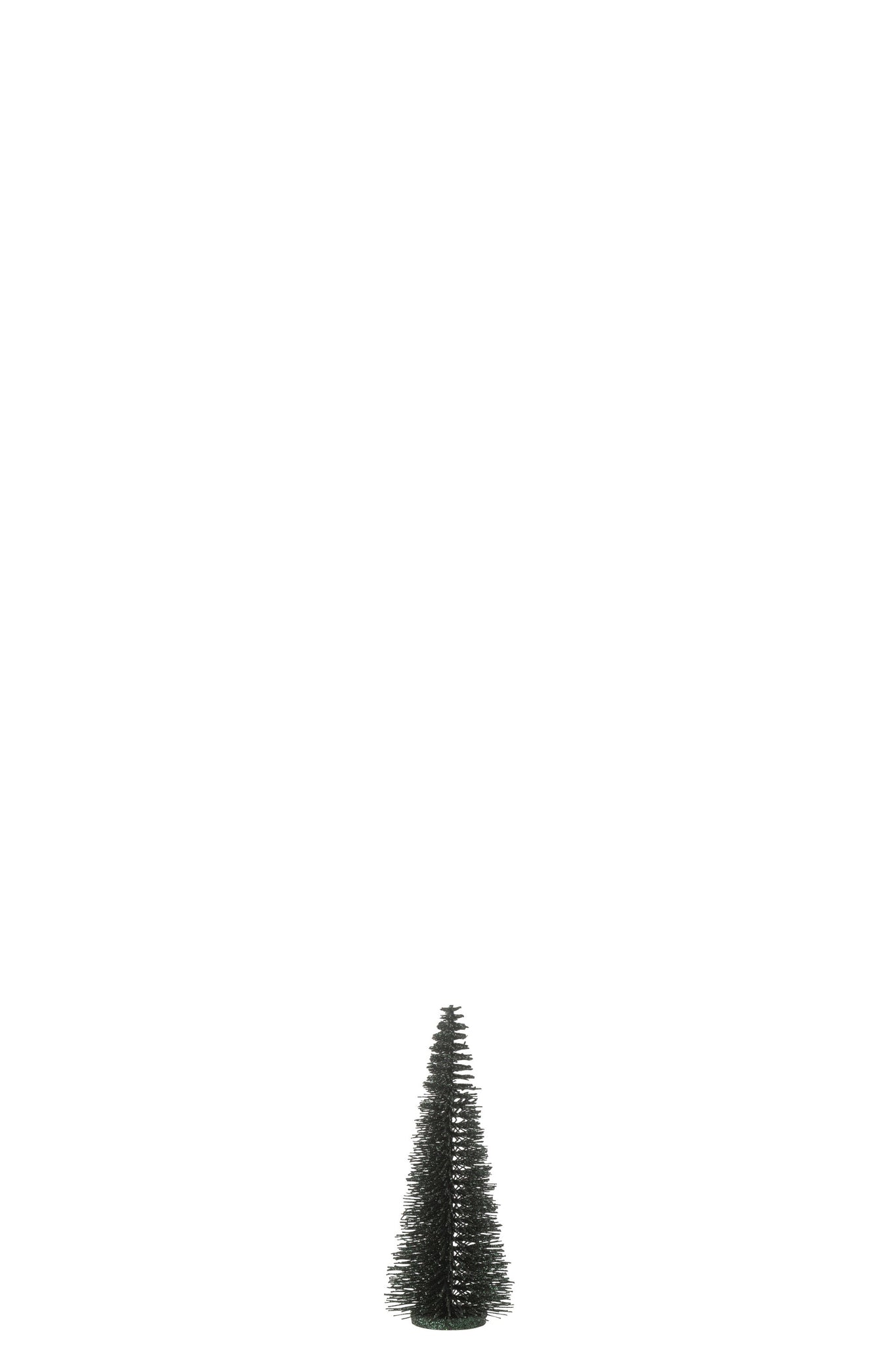 J-Line Christmas Tree Deco Glitters Plastic Dark Green Small