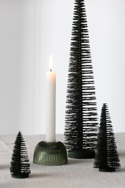 J-Line Christmas Tree Deco Glitters Plastic Dark Green Large