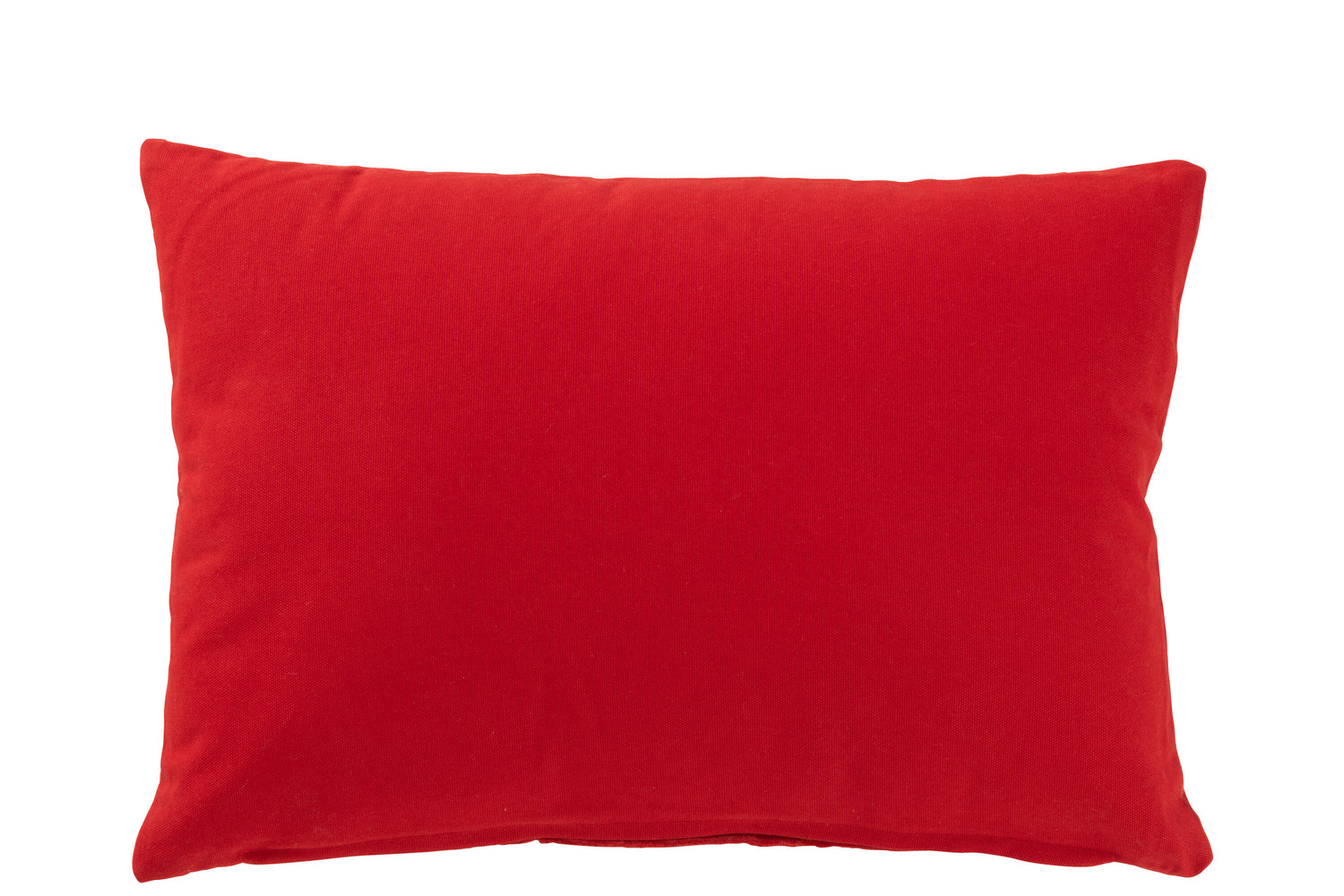 J-Line Kussen Rechthoek Kerstbomen Textuur Velours Rood/Wit