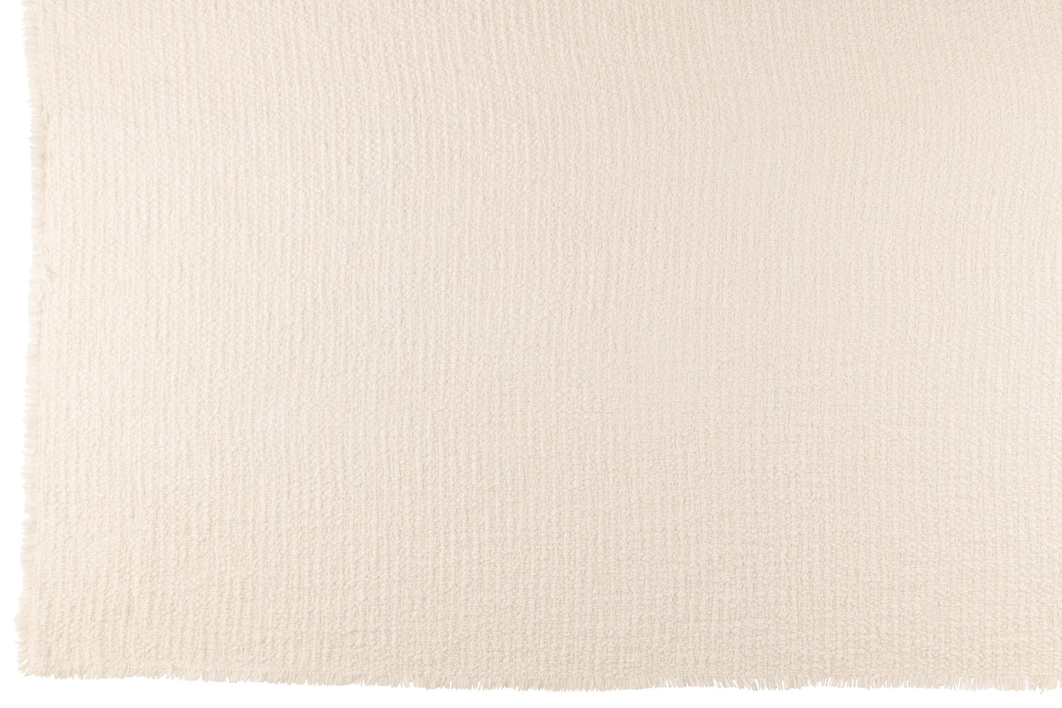 Geruite sjaal met rafelige randen van katoen/polyester in het wit.