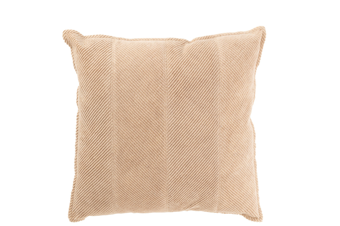 Kussen Strepen Katoen/Polyester Beige