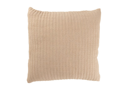 Kussen Teddy Lines Stiksel Katoen/Polyester Beige