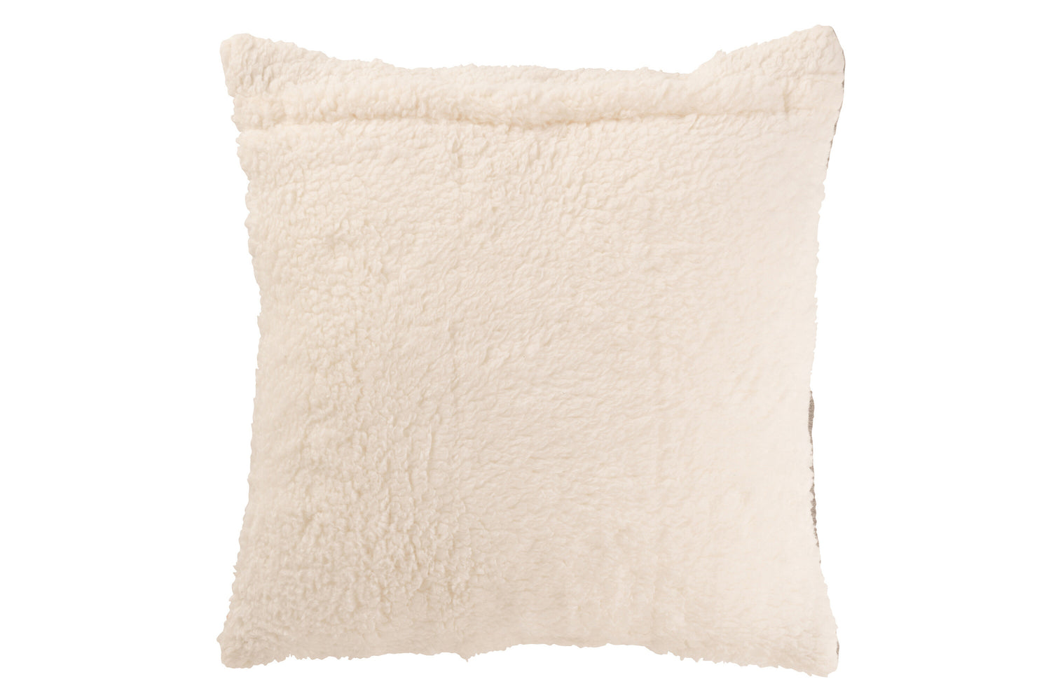 Kussen Teddy Lines Stiksel Katoen/Polyester Grijs