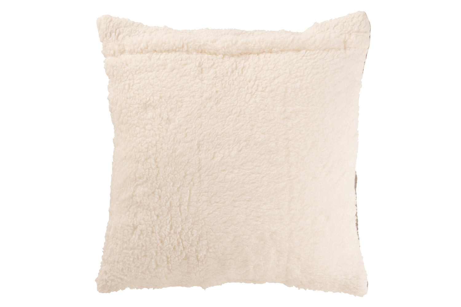 Kussen Teddy Lines Stiksel Katoen/Polyester Grijs