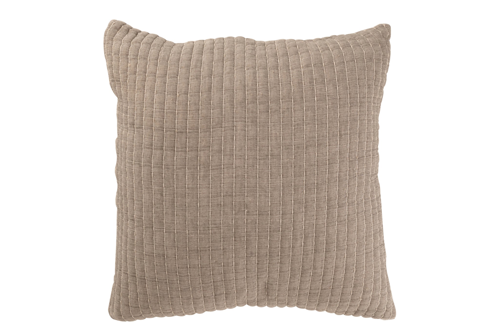 Kussen Teddy Lines Stiksel Katoen/Polyester Grijs