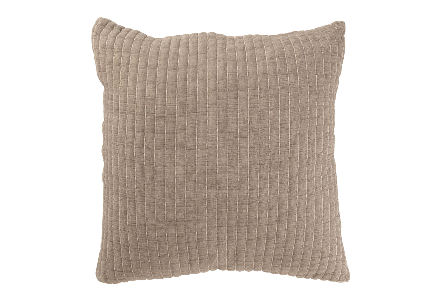 Kussen Teddy Lines Stiksel Katoen/Polyester Grijs