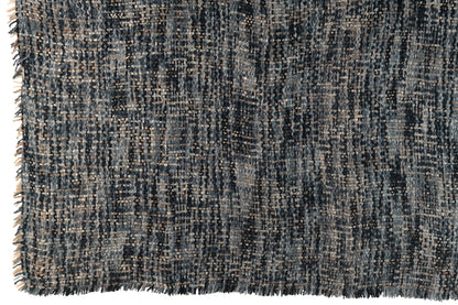 Plaid Tweed Acryl/Katoen Blauw/Wit