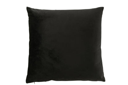 J-Line Kussen Wasbeer+Trui Velours Wit/Zwart