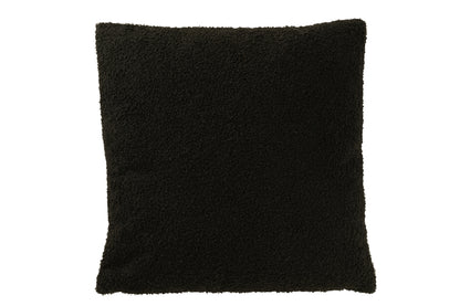 J-Line Kussen Gezicht Abstract Boucl -  Zwart/Wit