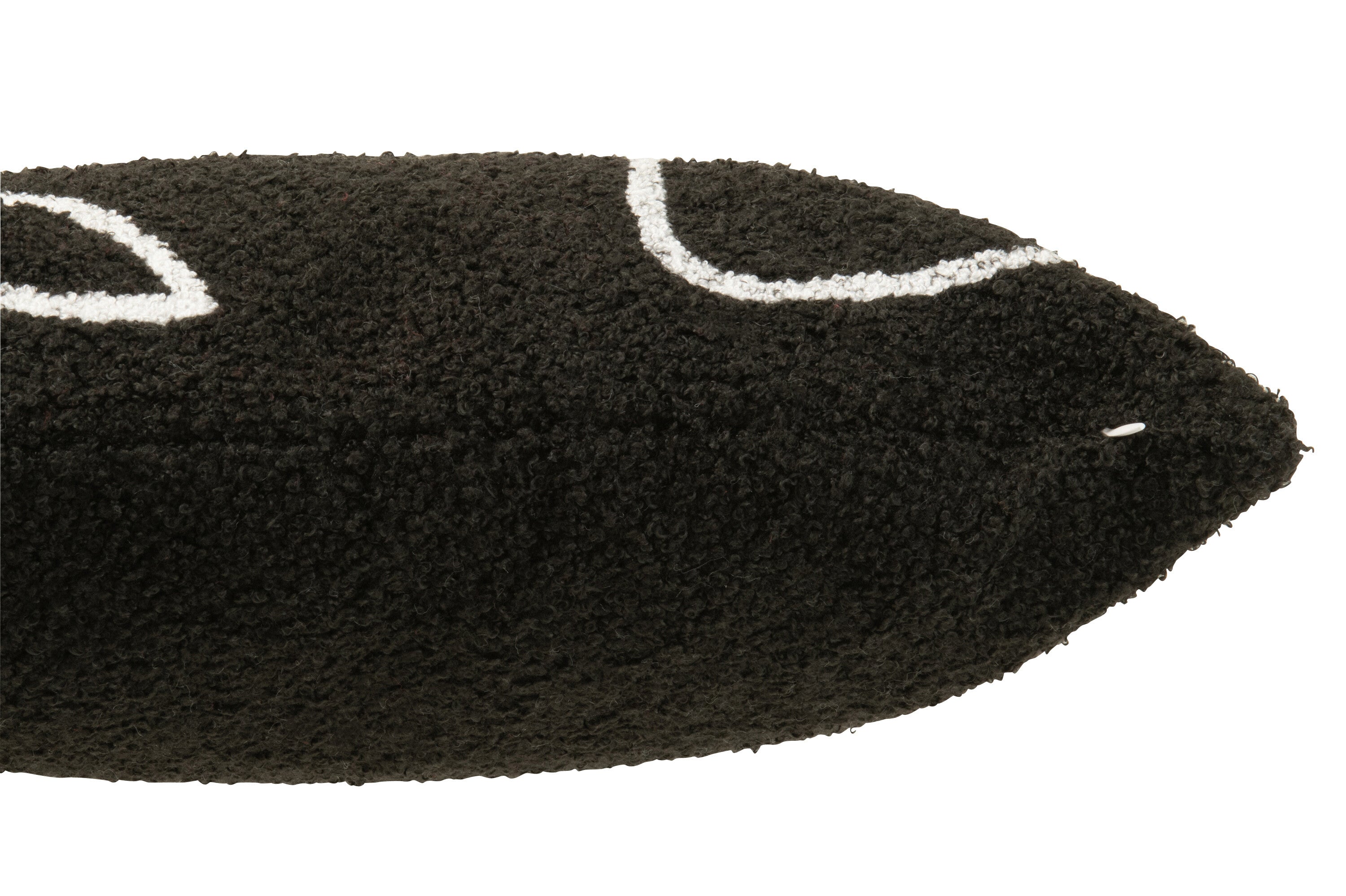 J-Line Kussen Gezicht Abstract Boucl -  Zwart/Wit