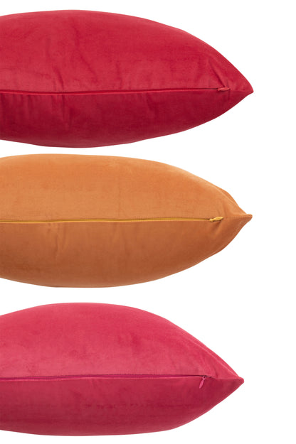 Kussen fluweel oker/roze assortiment van 3
