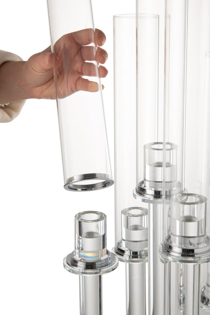 Kaarsenhouder 5 Dun Glas Transparant