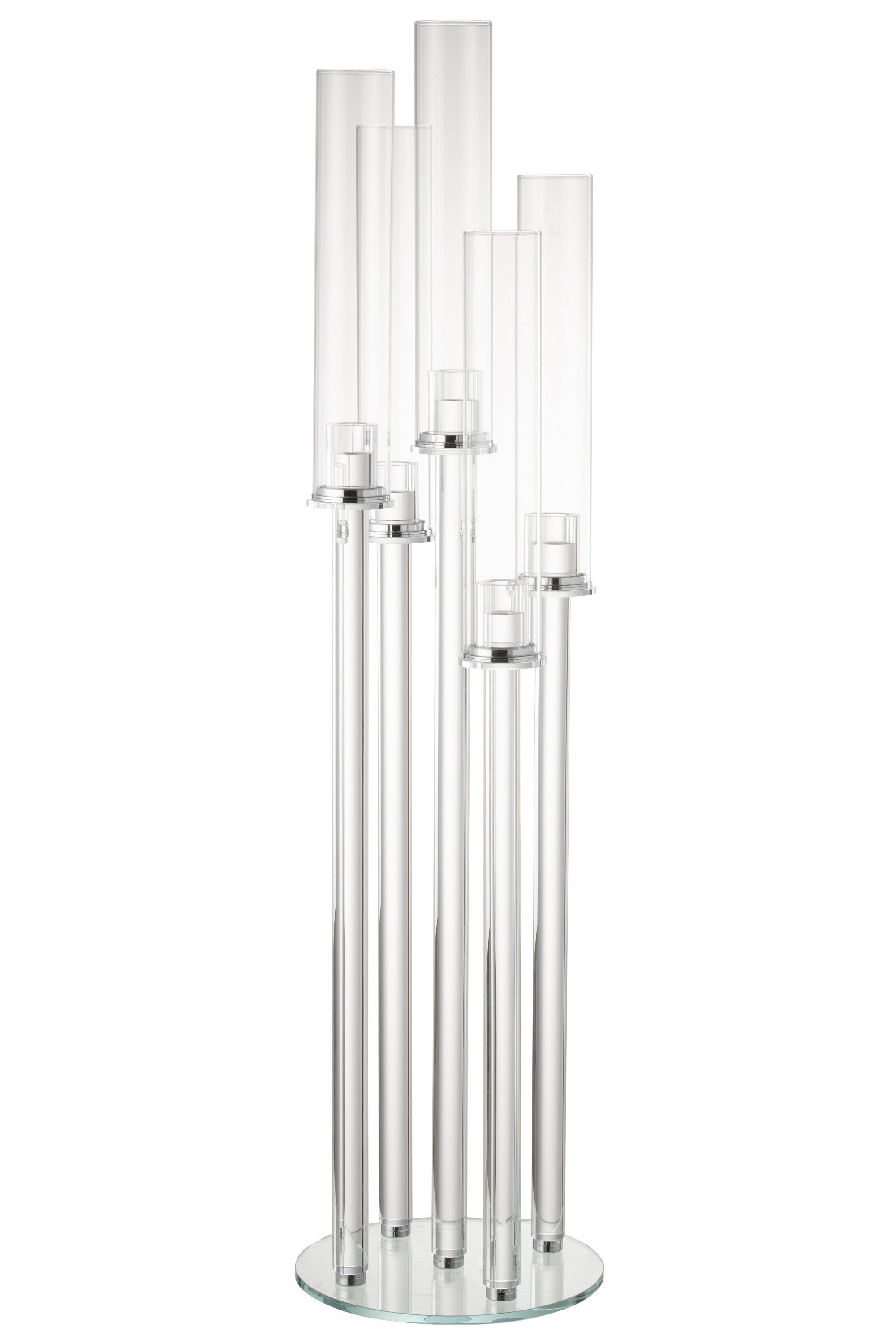 Kaarsenhouder 5 Dun Glas Transparant