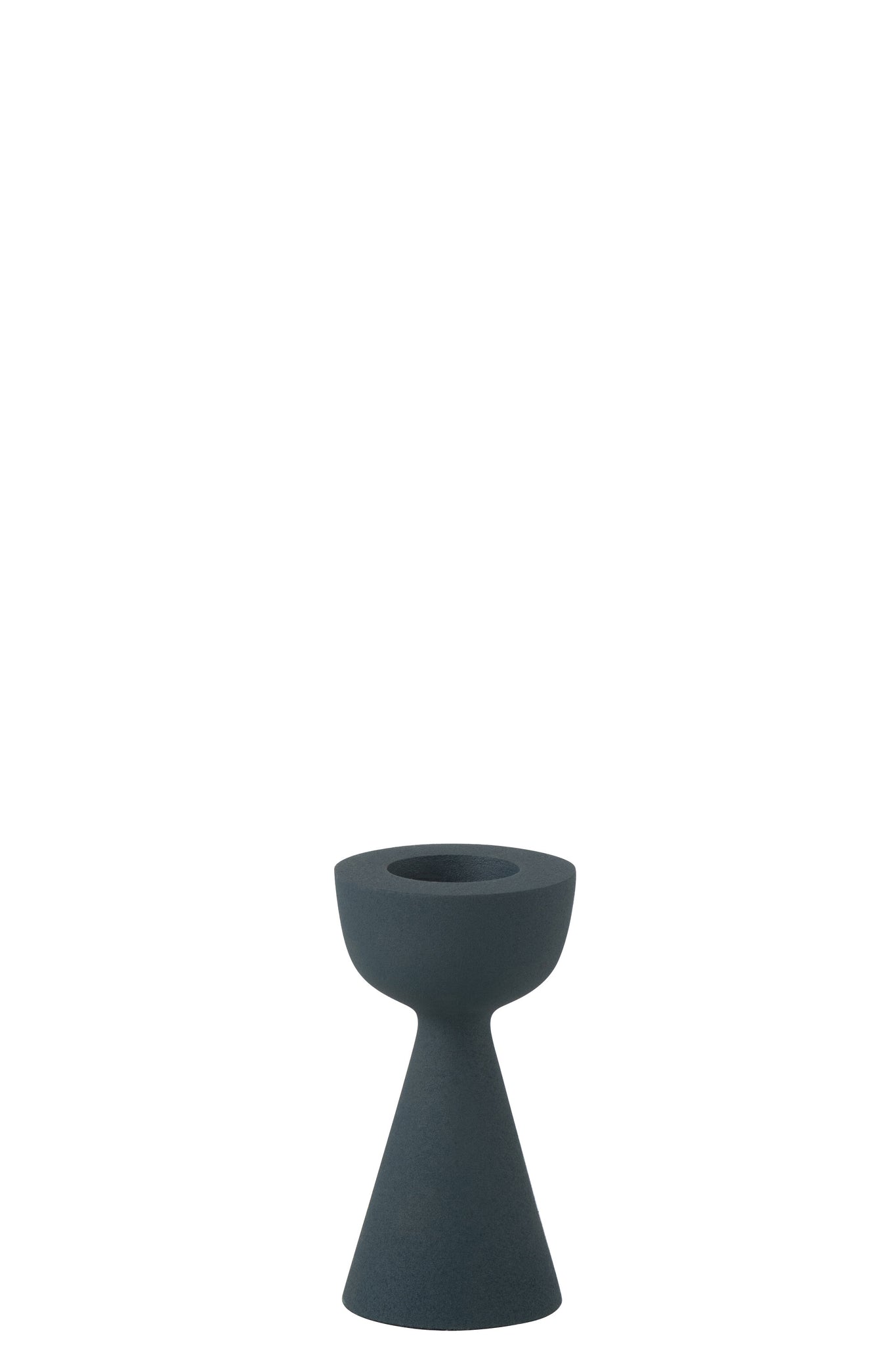 Kaarsenhouder kegel aluminium blauw klein