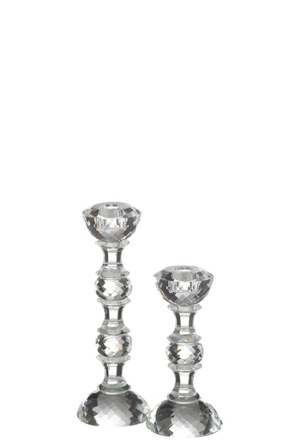 Kaarsenhouder Marie Kristal Transparant Groot