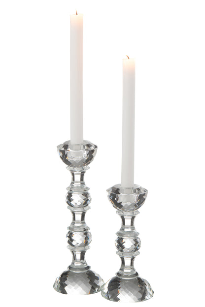 Kaarsenhouder Marie Kristal Transparant Groot