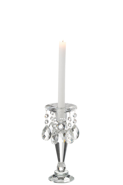 Kaarsenhouder Louise Kristal Transparant Klein