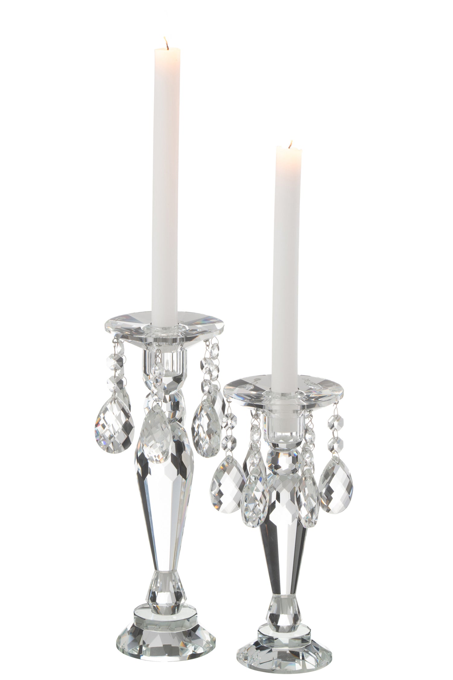 Kaarsenhouder Louise Kristal Transparant Groot