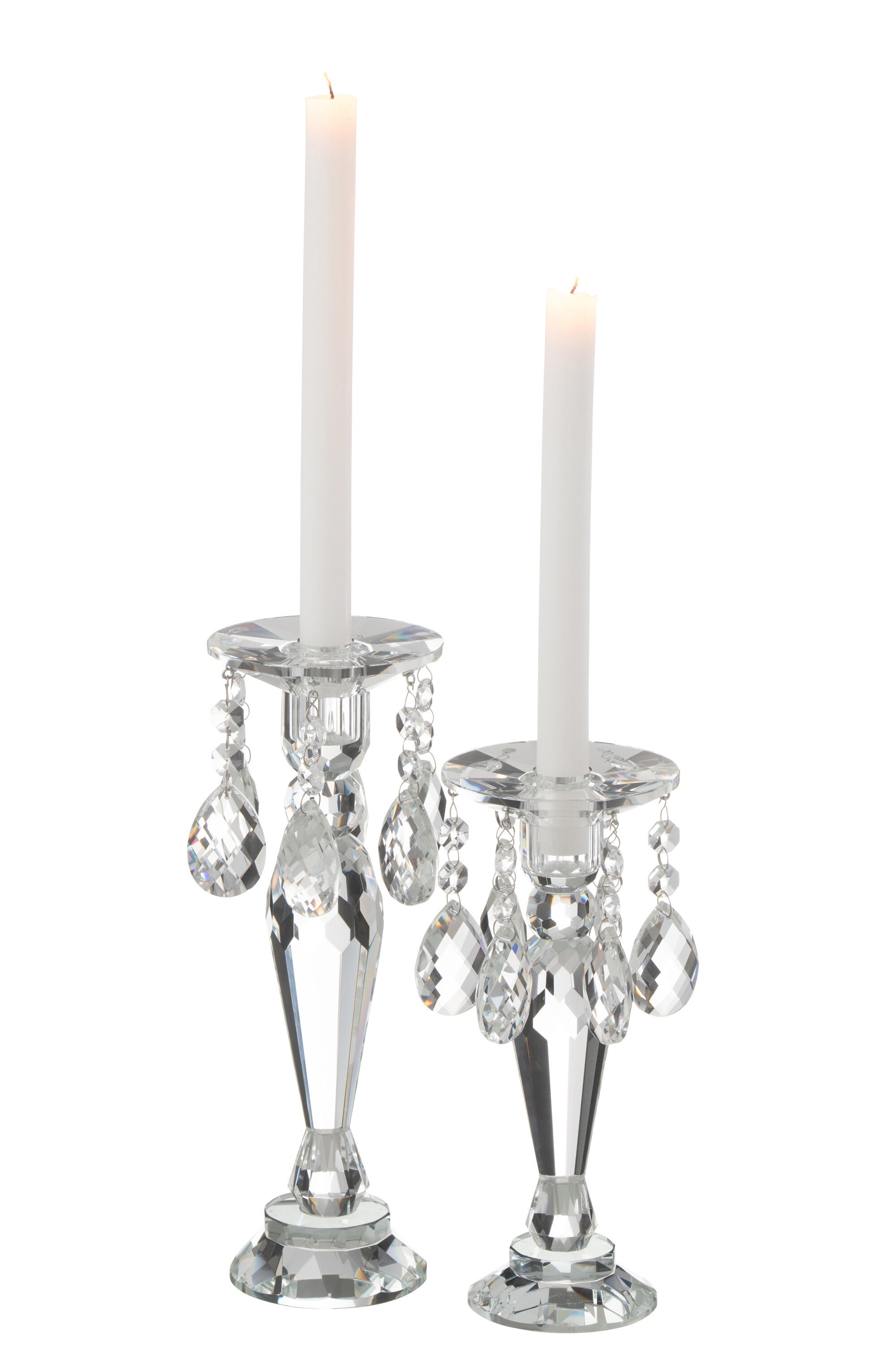 Kaarsenhouder Louise Kristal Transparant Groot