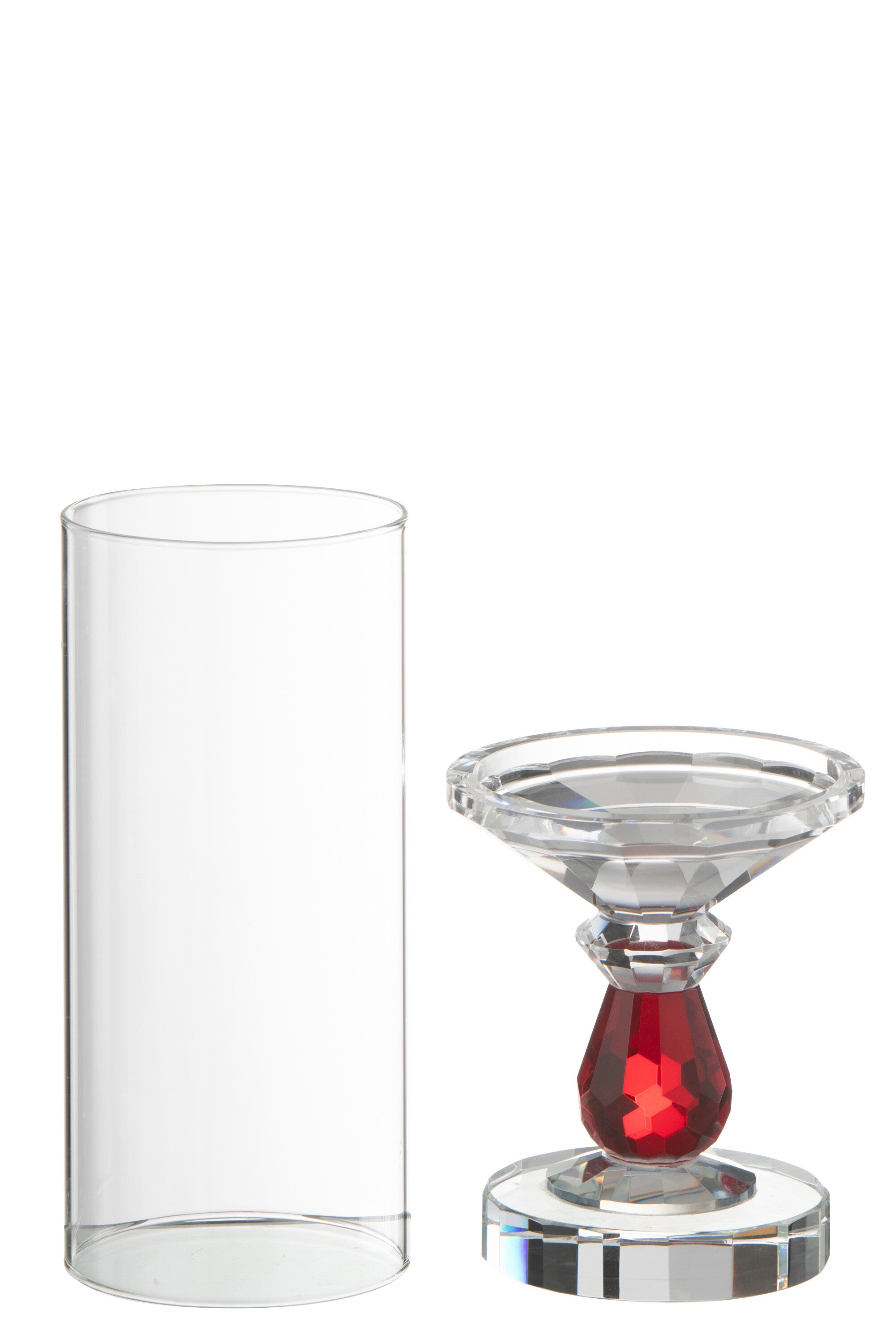 Orkaan Marie Kristal Rood/Transparant Klein