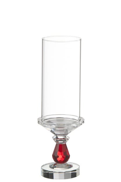 Orkaan Marie Kristal Rood/Transparant Klein