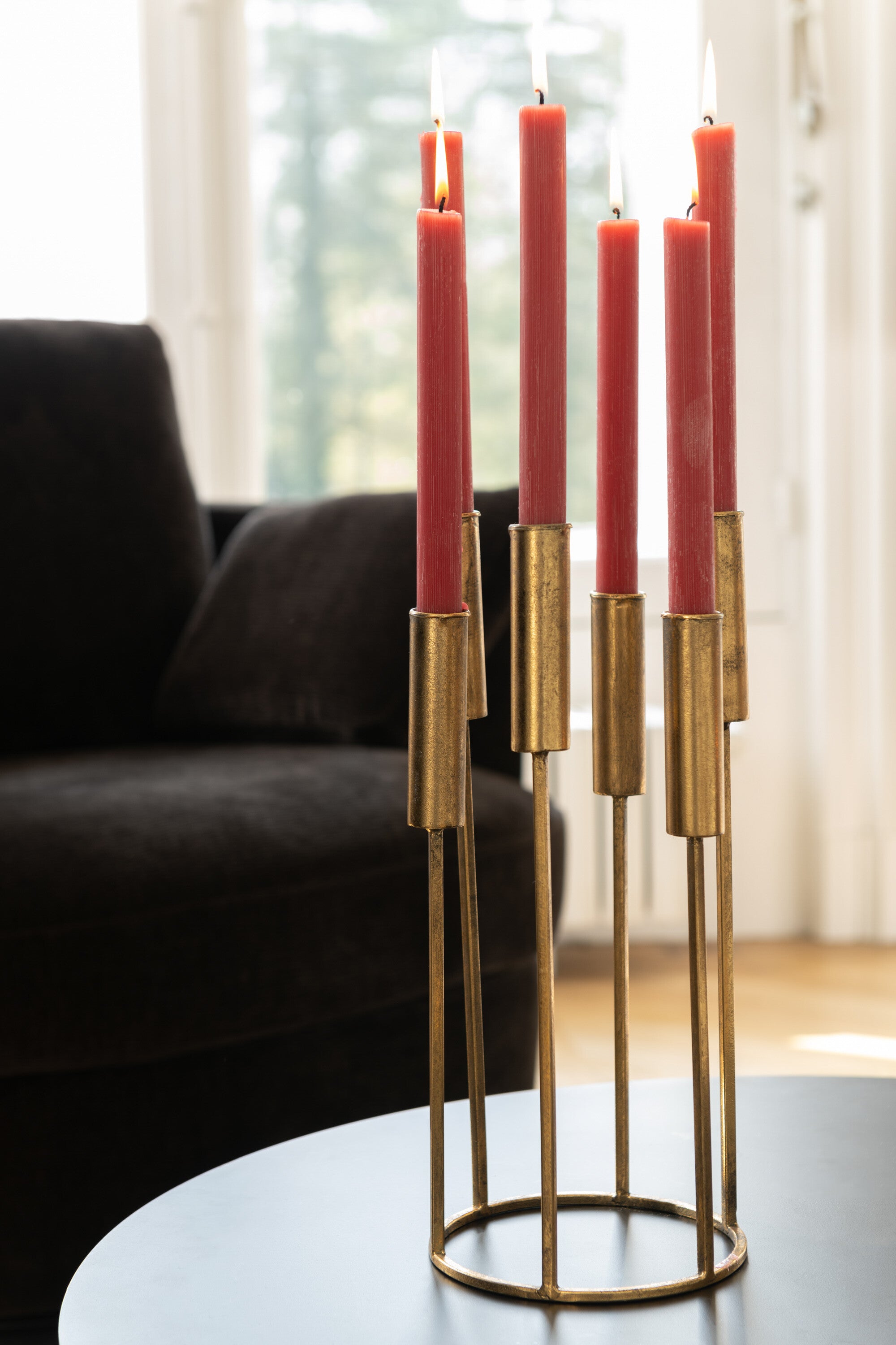 Set van 2 Kaarsenhouders Pierre IJzer Goud