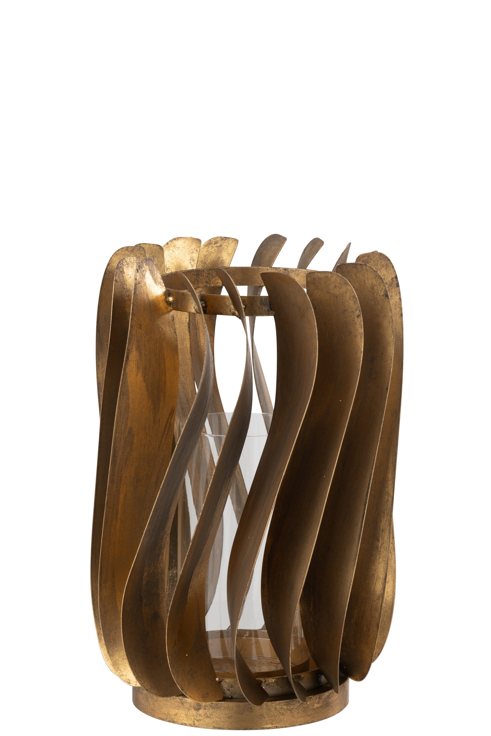 Kaarsenhouder Tina IJzer/Glas Goud