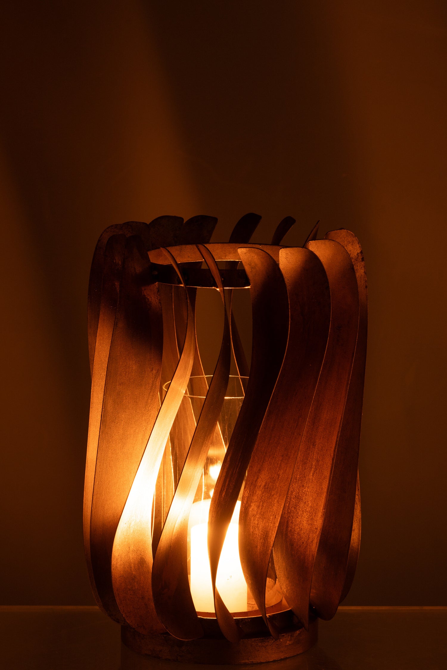 Kaarsenhouder Tina IJzer/Glas Goud