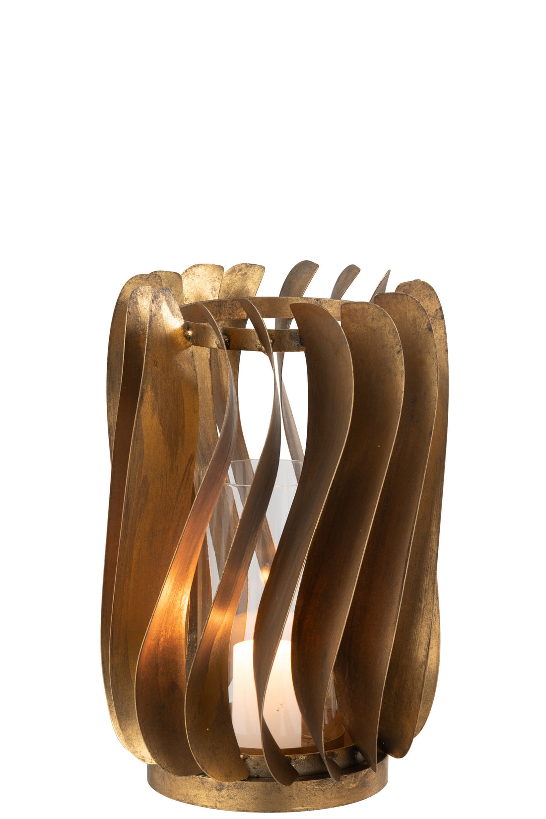 Kaarsenhouder Tina IJzer/Glas Goud