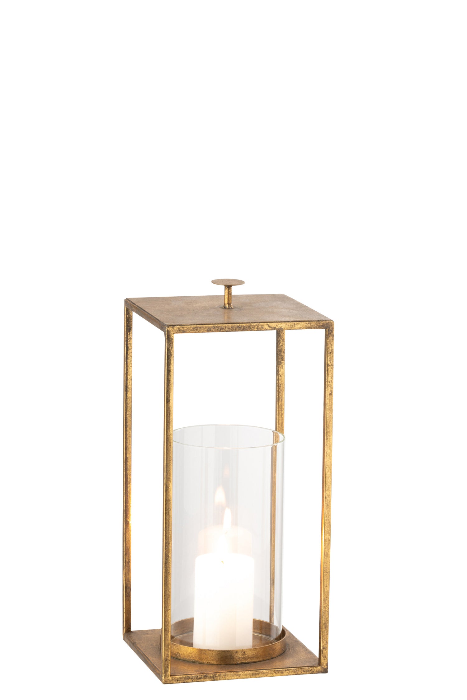 Lantaarn Nino IJzer/Glas Goud