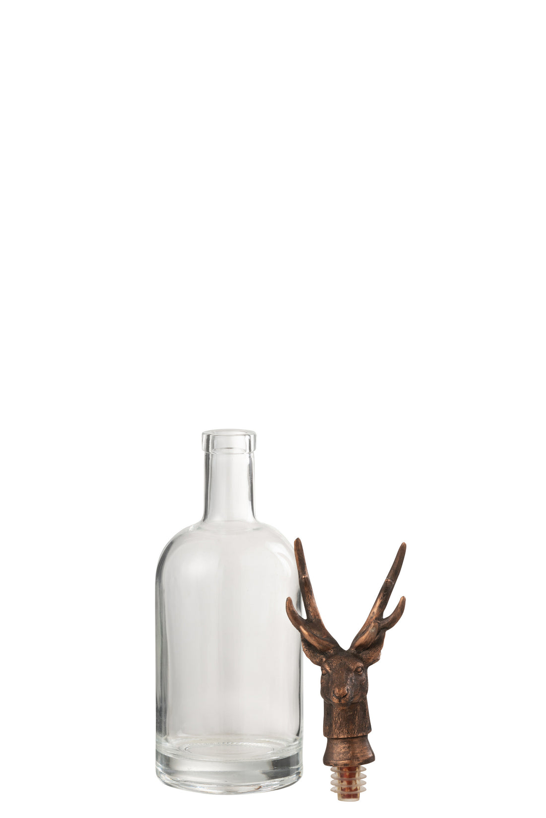 Fles Hert Glas/Hars Transparant/Brons