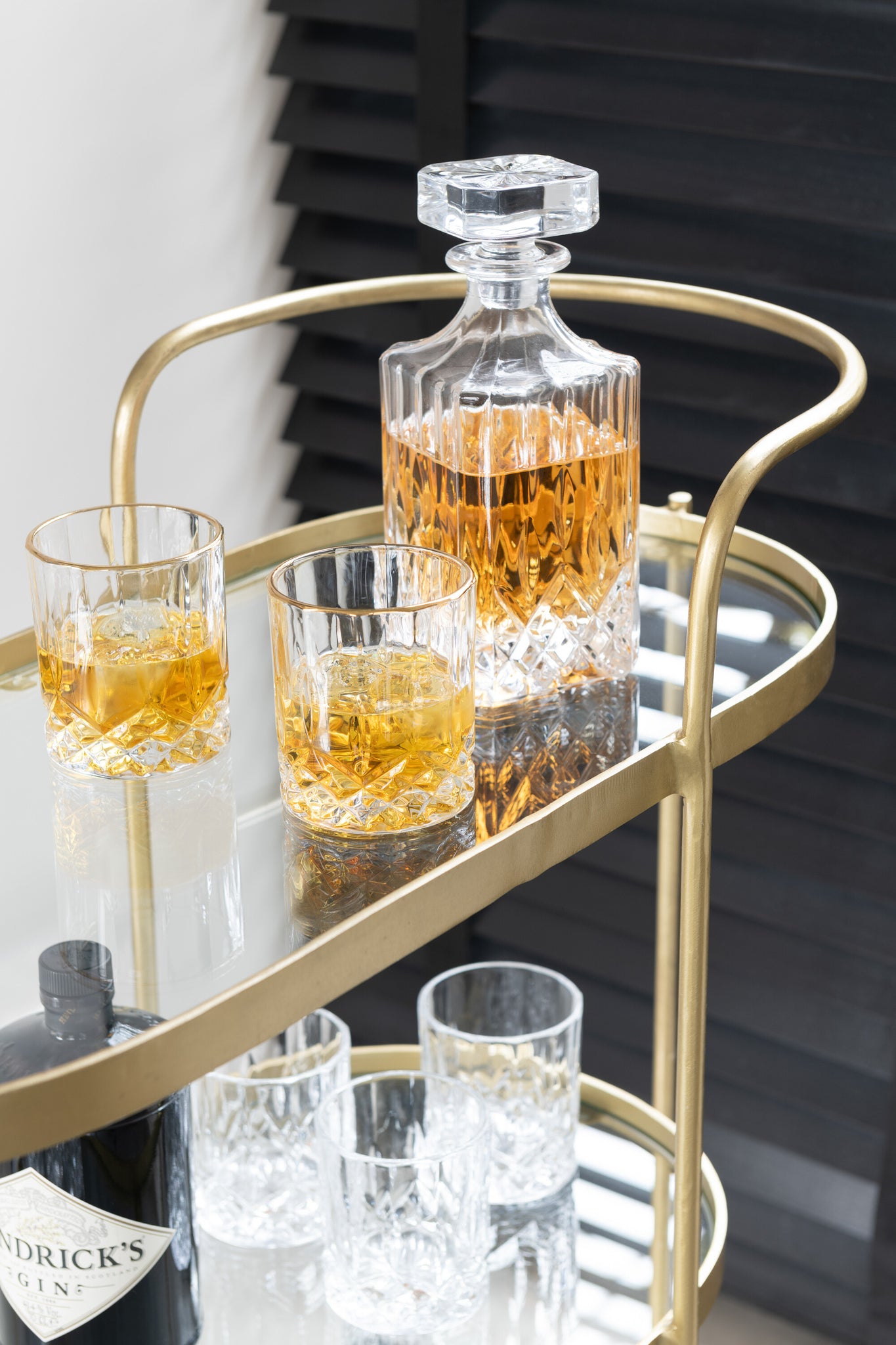 J-Line Glas Franco Glas Goud/Transparant