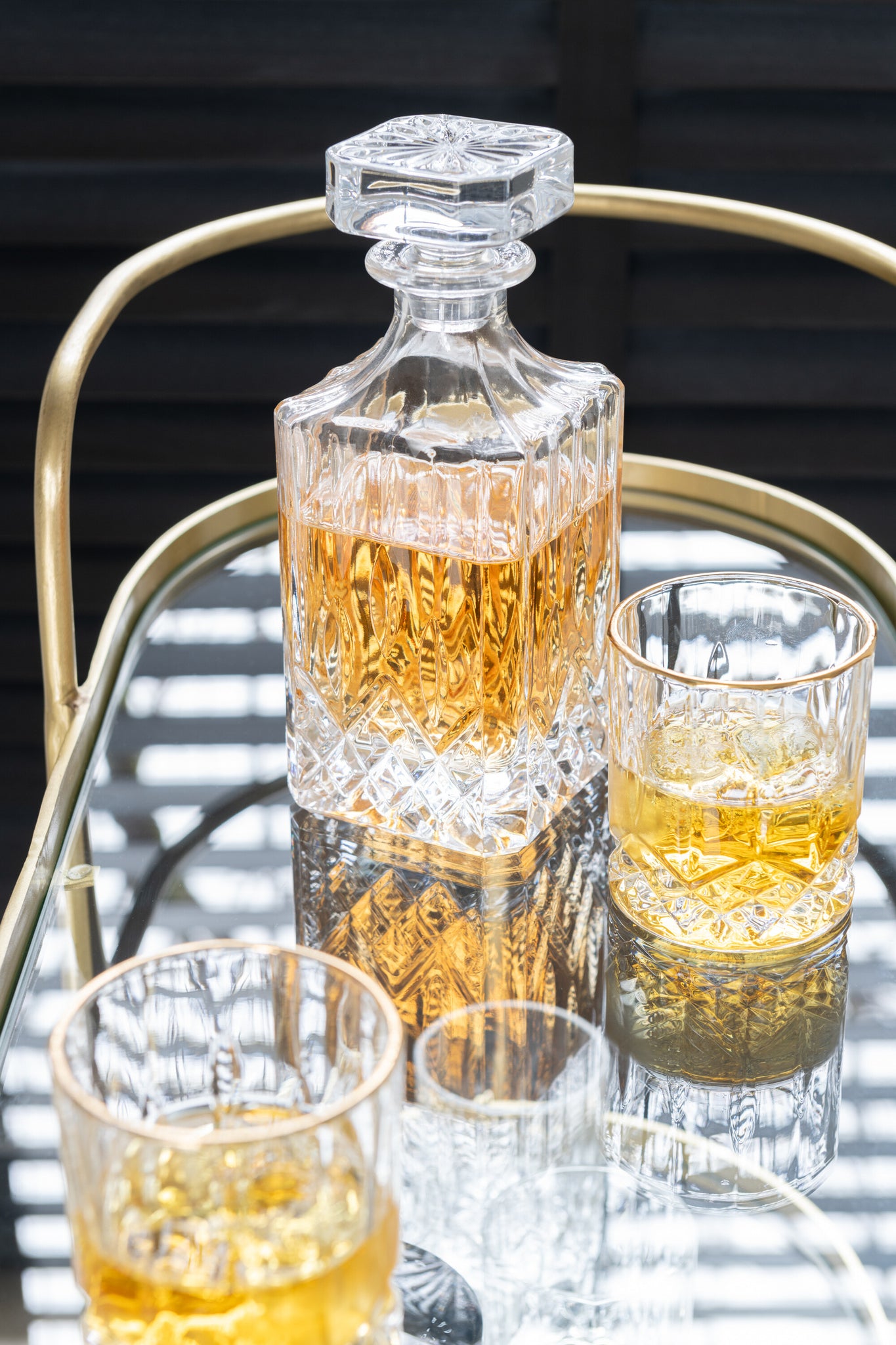 J-Line Glas Franco Glas Goud/Transparant
