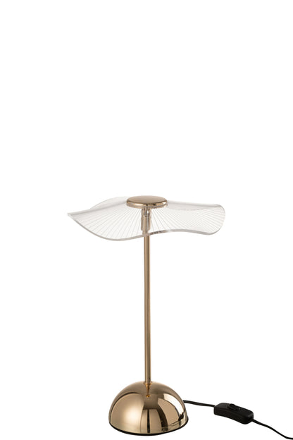 Tafellamp Led Bloem Metaal/Kunststof Goud Klein