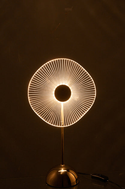 Tafellamp Led Bloem Metaal/Kunststof Goud Klein