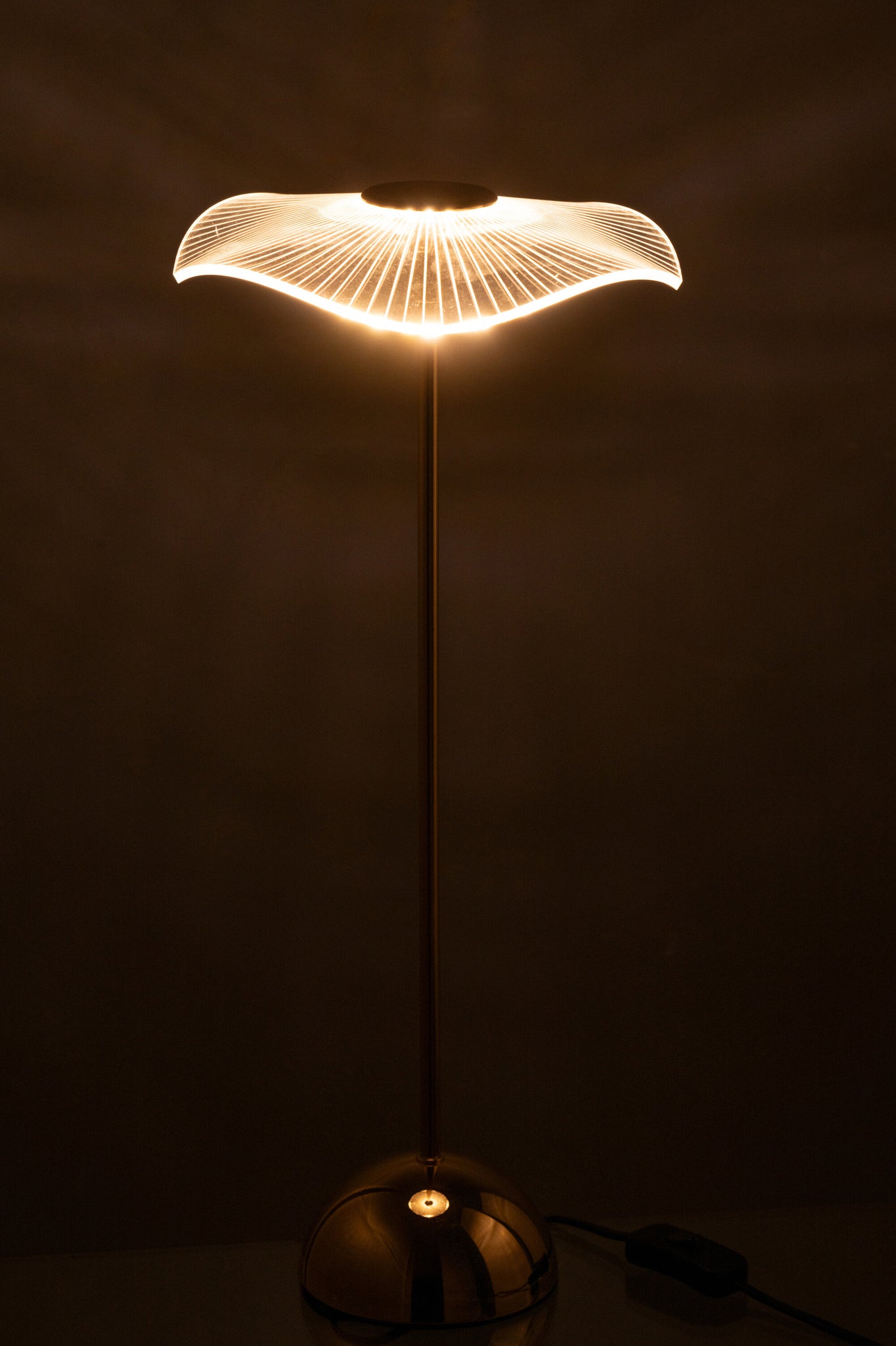 Tafellamp Led Bloem Metaal/Kunststof Goud Groot