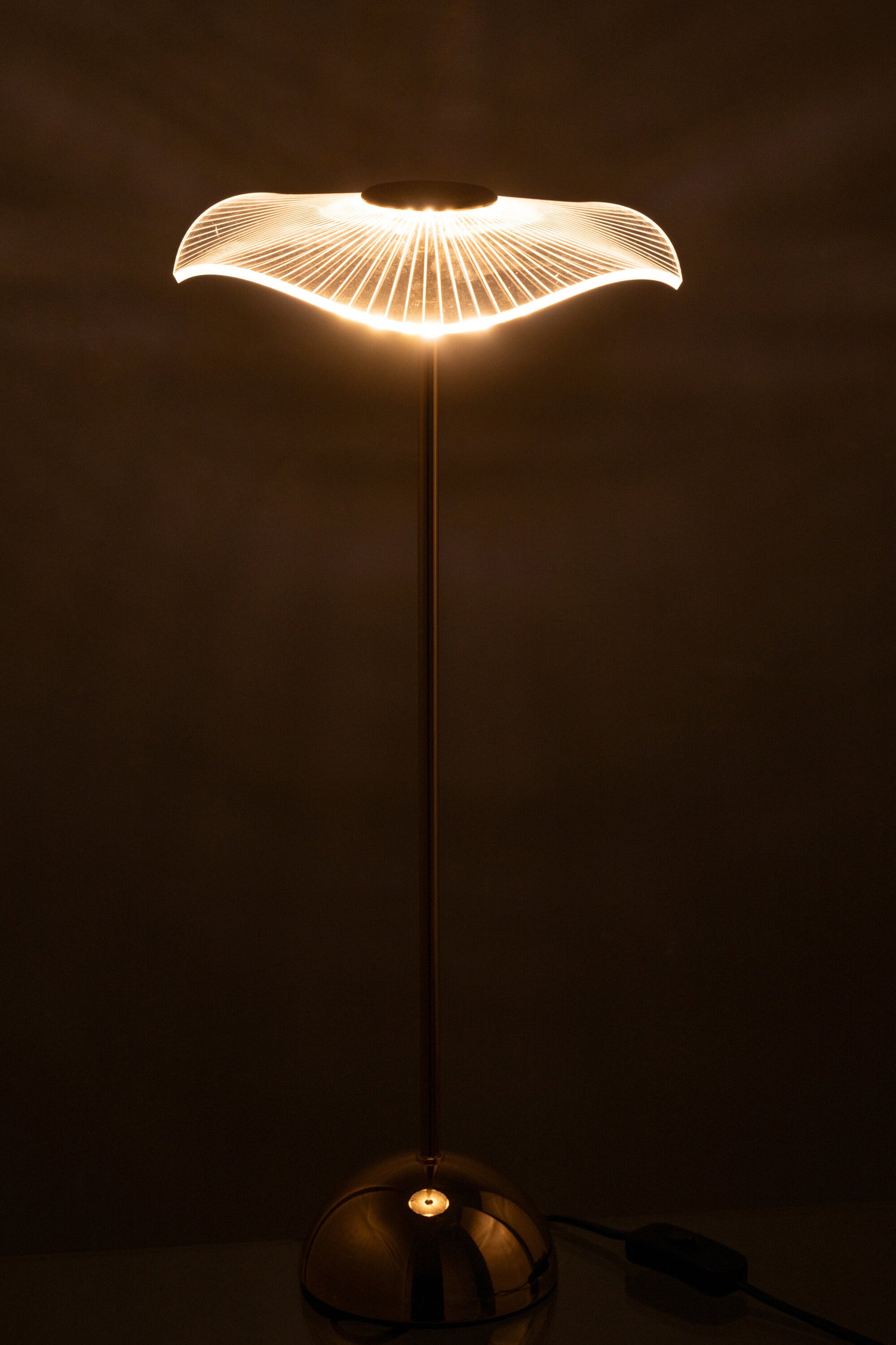 Tafellamp Led Bloem Metaal/Kunststof Goud Groot