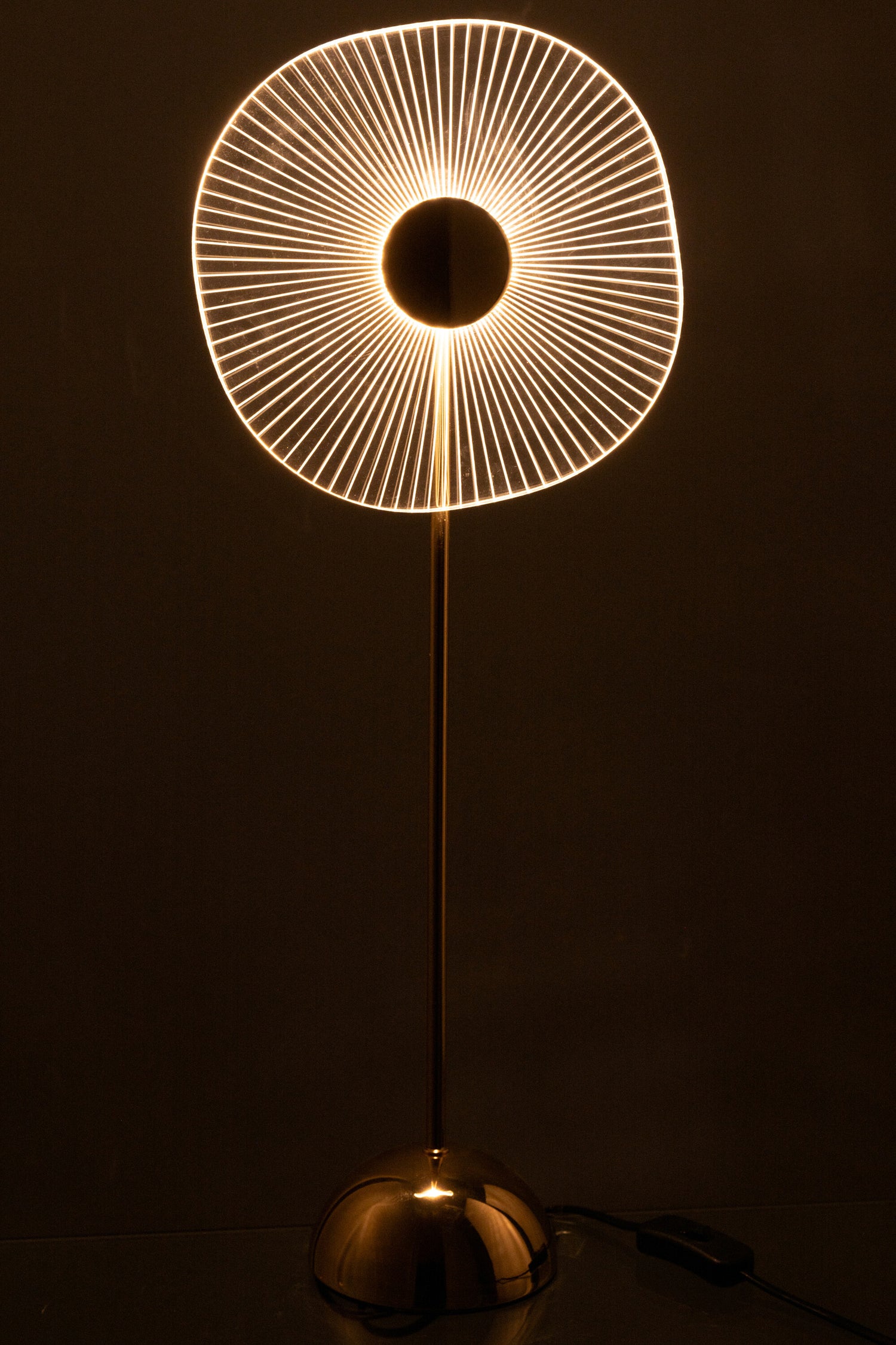 Tafellamp Led Bloem Metaal/Kunststof Goud Groot