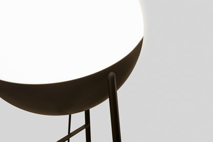 Halve vloerlamp @ 35 cm E27 gestructureerd zwart