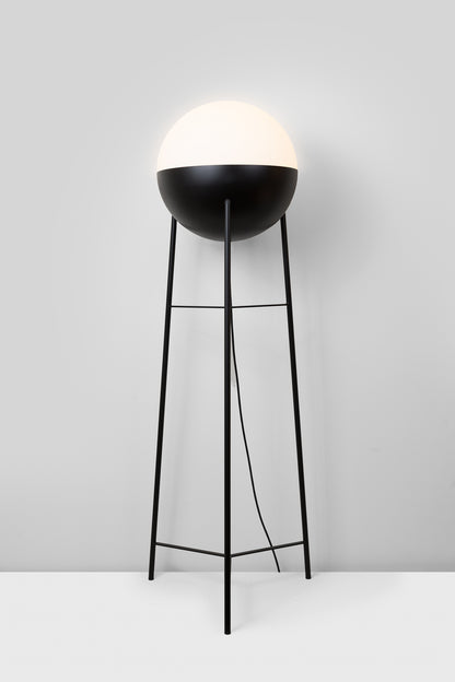 Halve vloerlamp @ 35 cm E27 gestructureerd zwart