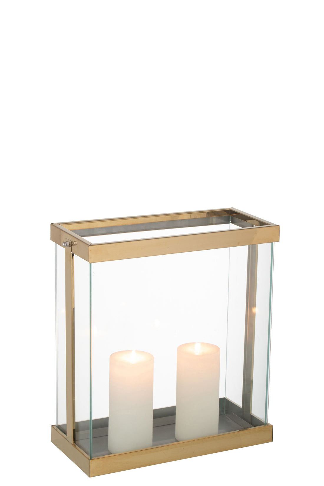 Lantaarn Rechthoekig Enma IJzer/Glas Goud Klein