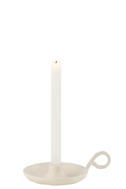 Kaarsenhouder Agra Aluminium Wit