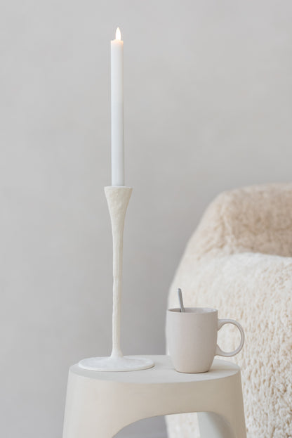 Set van 2 Kaarsenhouder Goa Aluminium Wit