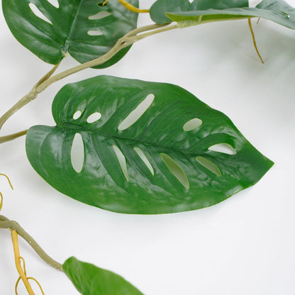 Monstera Kunstplant Slinger - L115 x B34 x H10 cm - Groen