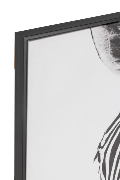 Wanddecoratie Zebra Canvas/Kunststof Zwart/Wit