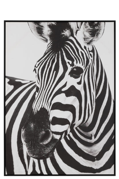 Wanddecoratie Zebra Canvas/Kunststof Zwart/Wit