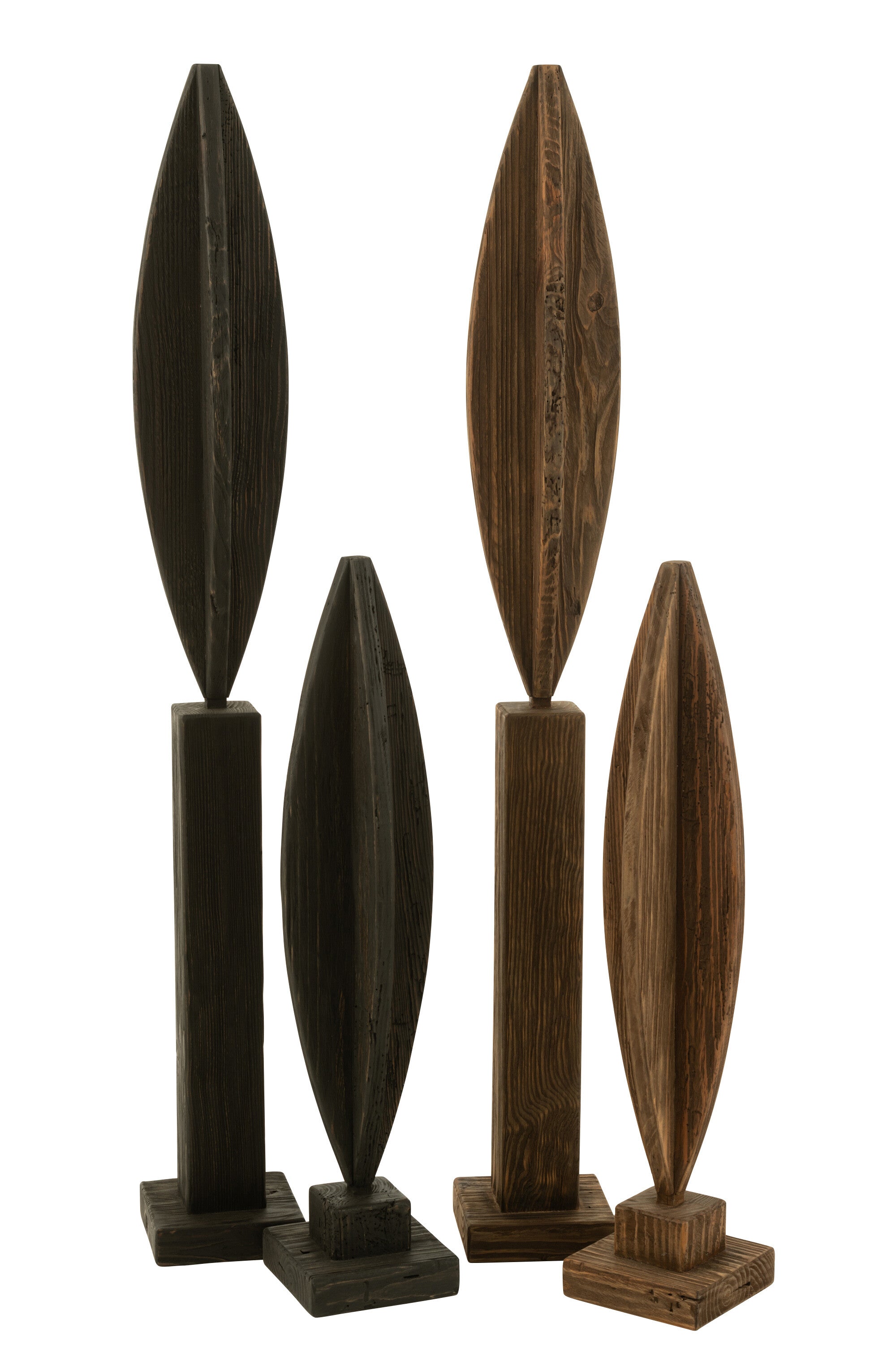 Deco Op Voet Luke Grenen Hout Zwart Groot