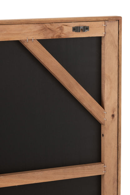 Wanddecoratie John Grenen Hout/Canvas Wit