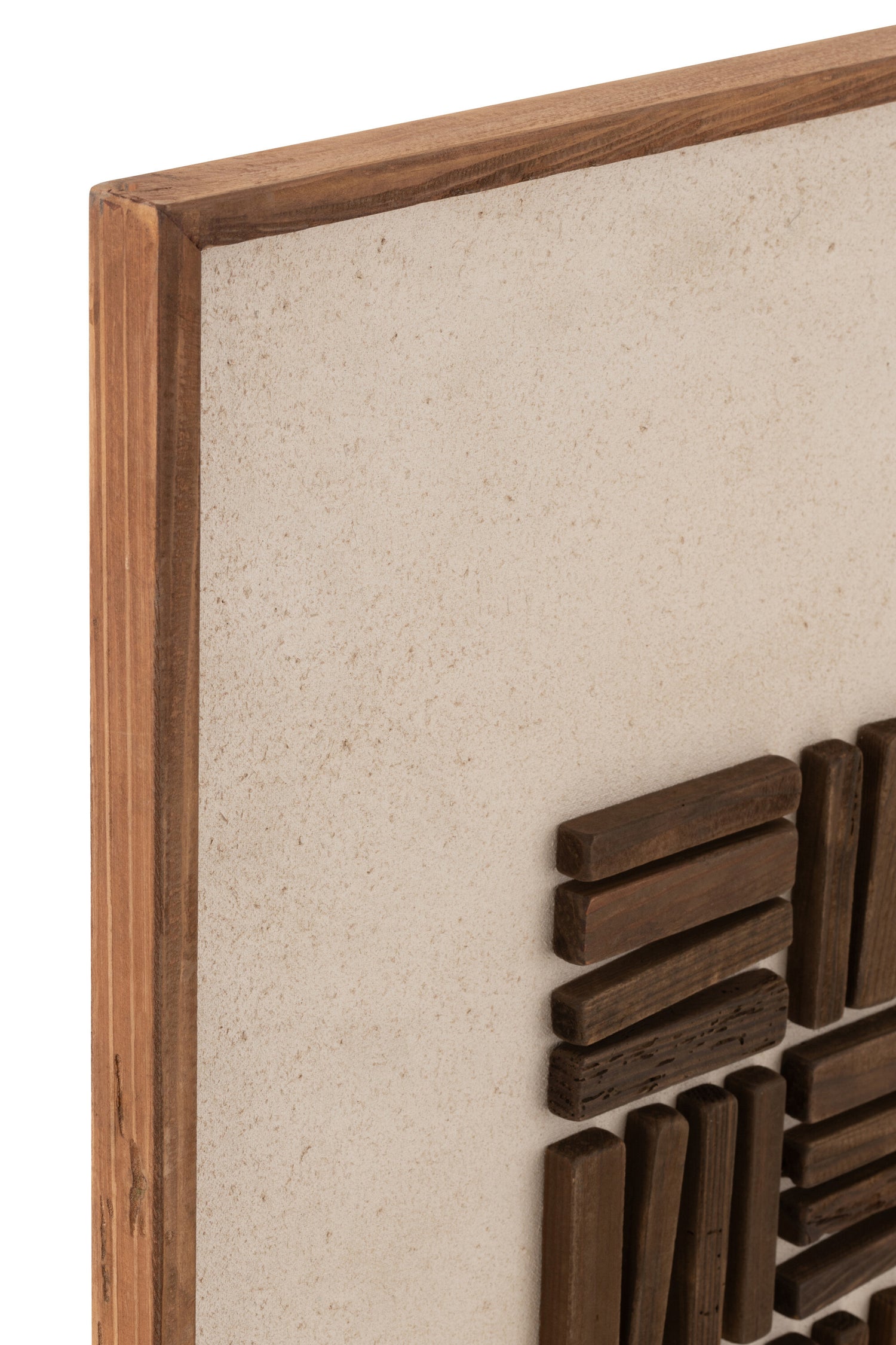 Wanddecoratie John Grenen Hout/Canvas Natuurlijk